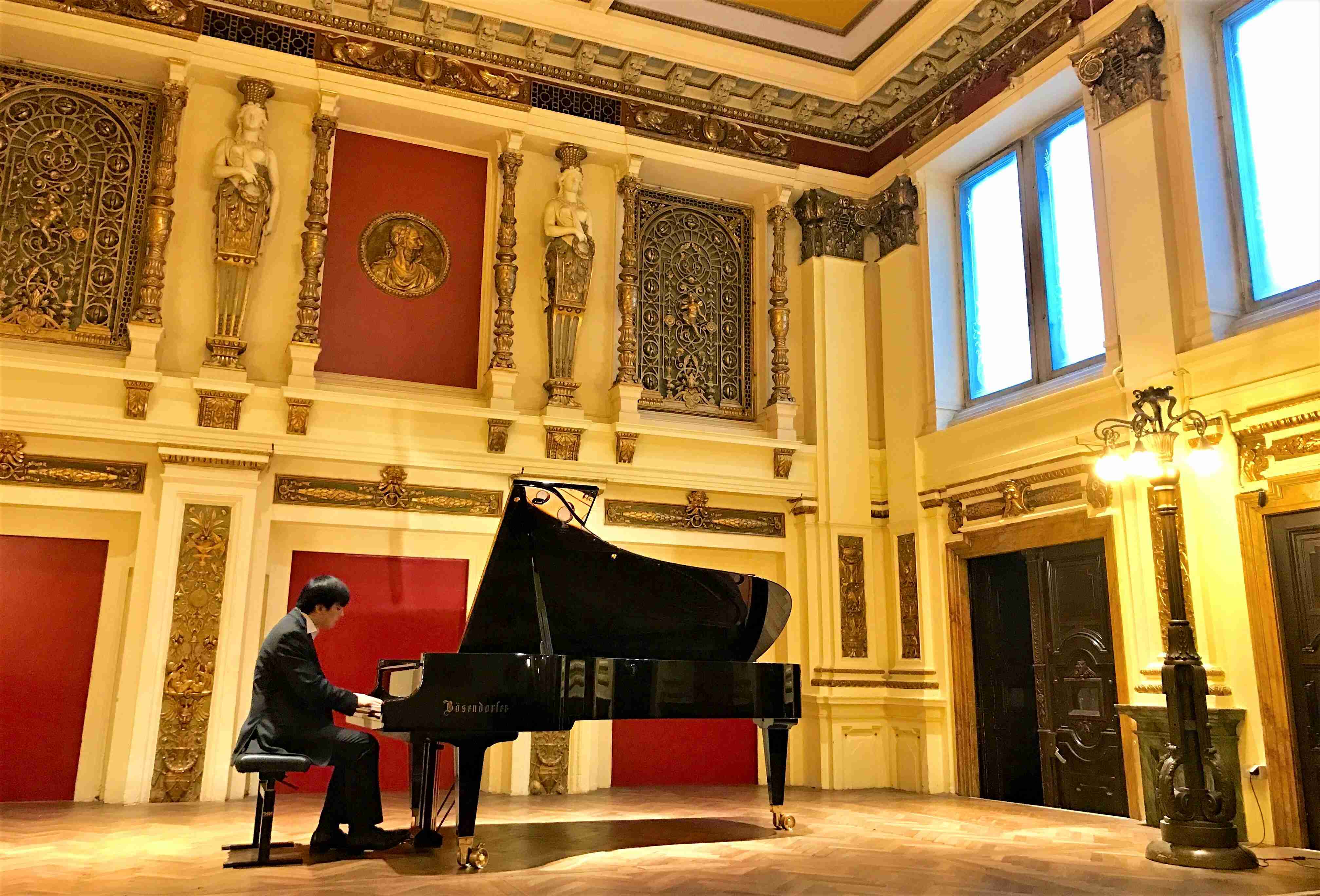 Performing in Vienna International Rosario Marciano Piano Competition